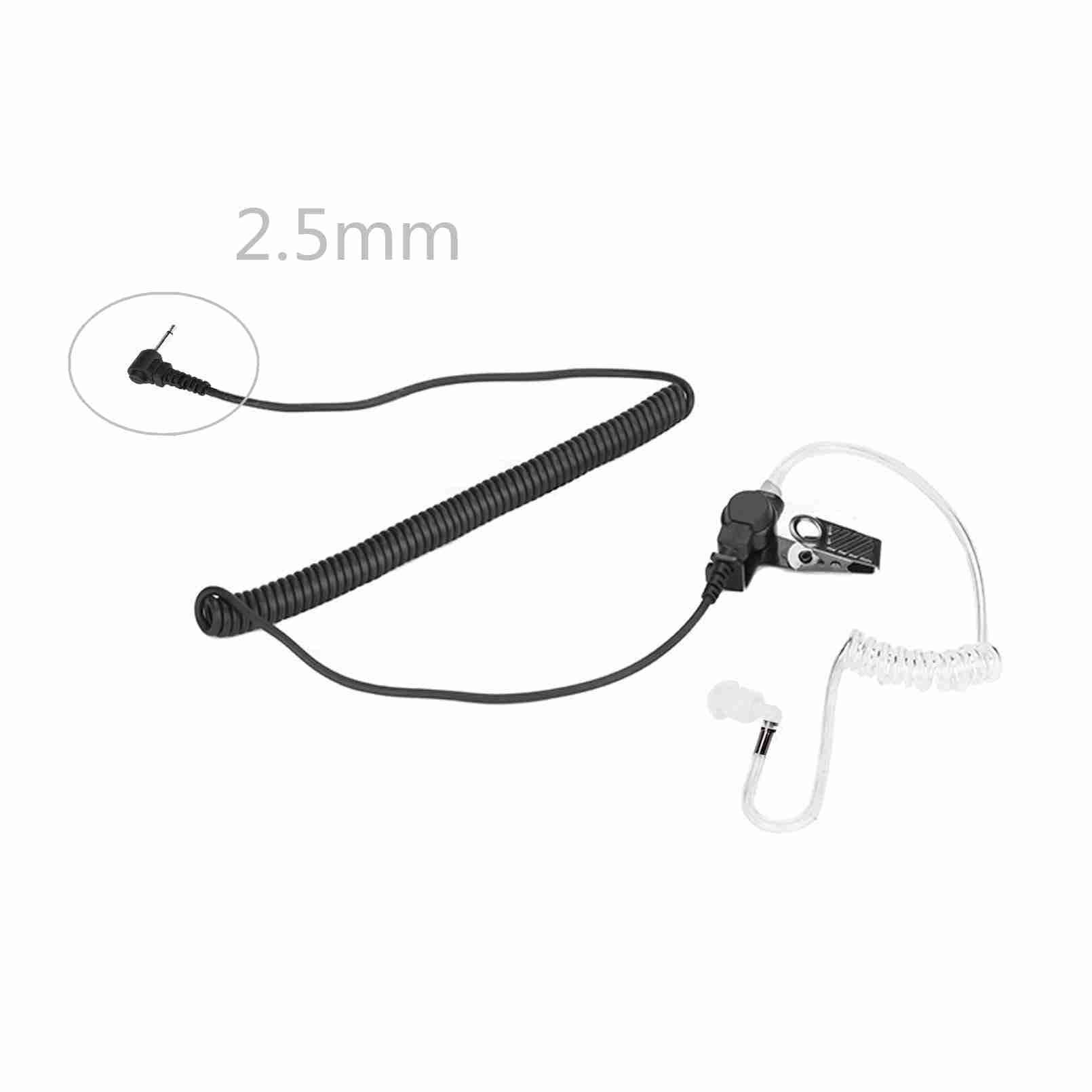 Yolipar 2.5Mm Surveillance Single Wire Listen Only Earpiece Walkie Talkie With Covert Tansparent Acoustic Tube Headset For Speak