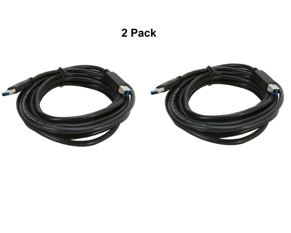 Aya 6Ft. (2-Pack) Usb 3.0 Superspeed 5 Gbps A Male To B Male Cable