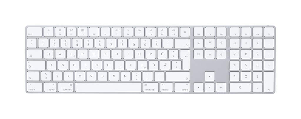Apple Magic Keyboard With Numeric Keypad: Wireless, Bluetooth, Rechargeable. Works With Mac, Ipad, Or Iphone; Korean - White