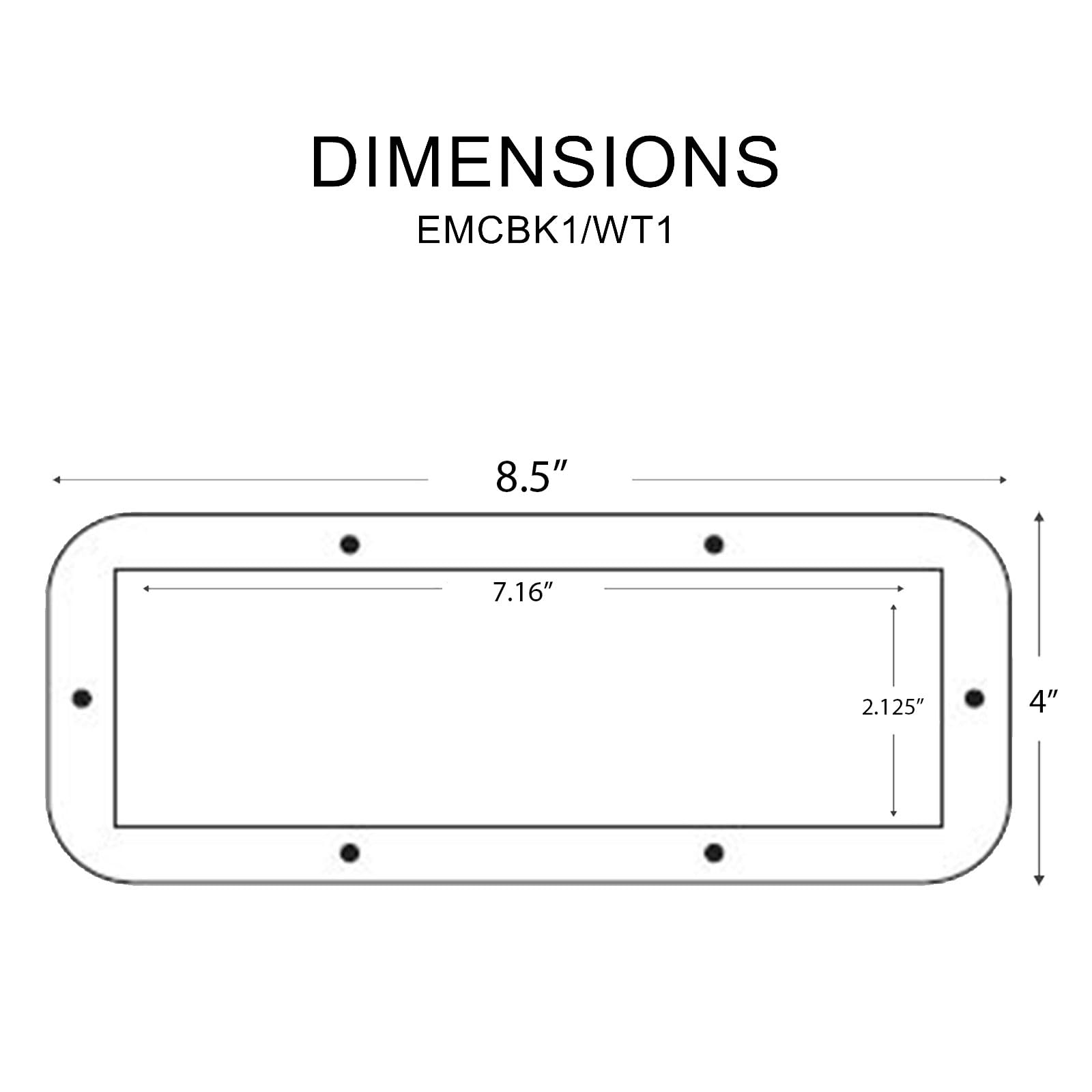 Enrock Marine Universal In Dash Water Resistant Waterproof Tinted Radio Shield Receiver Cover (White Base)