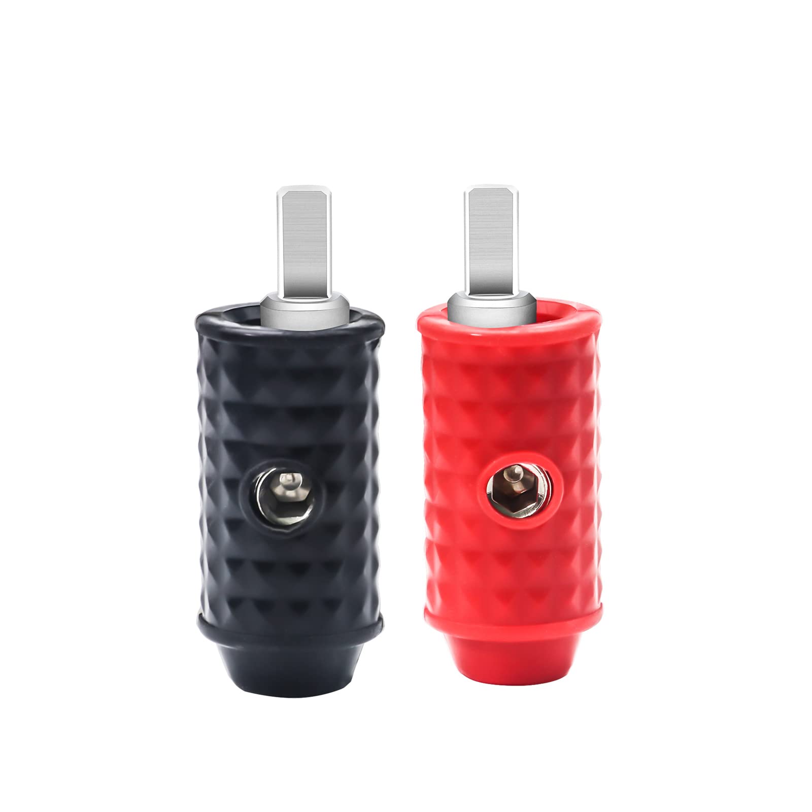 Recoil Wr48P Amplifier Power/Ground Input Wire Gauge Reducer Brass 4 Gauge To 8 Gauge With Red/Black Silicon Covers, Marine Grad