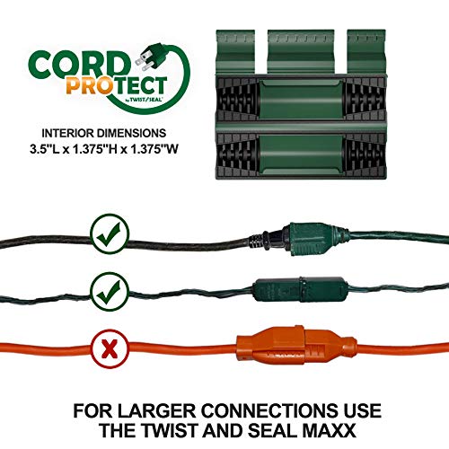 Twist and Seal Cord Protect Outdoor Weatherproof Extension Cord Safety Cover Plastic Orange