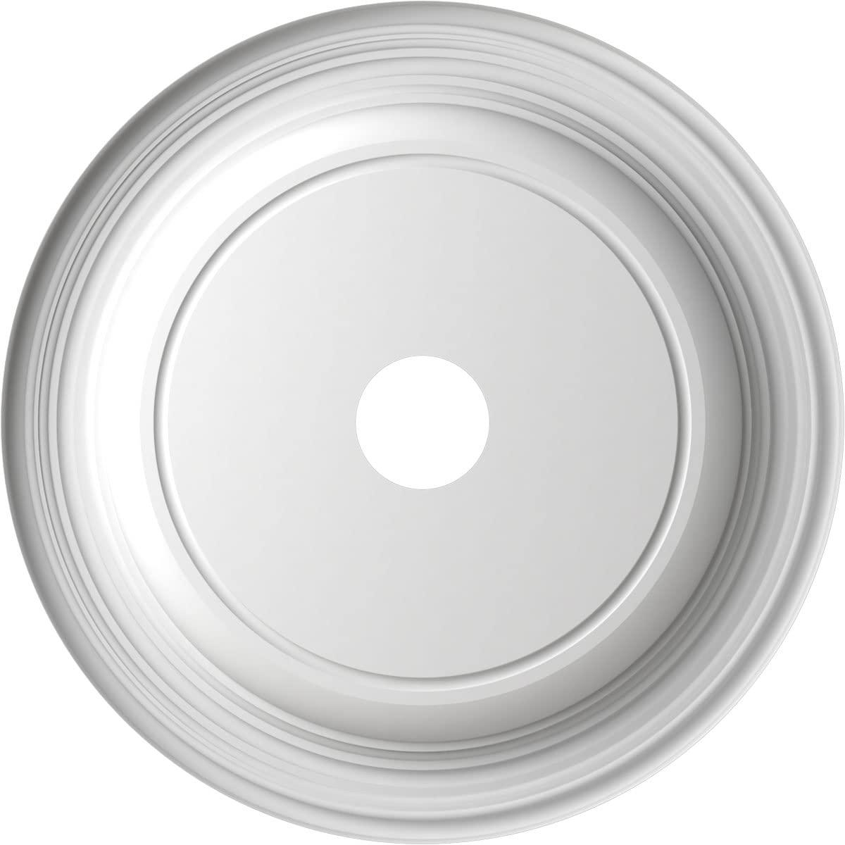 Ekena Millwork Cmp22Trbcr Traditional Thermoformed Pvc Ceiling Medallion (Fits Canopies Up To 13 1/2''), 22''Od X 3 1/2''Id X 1