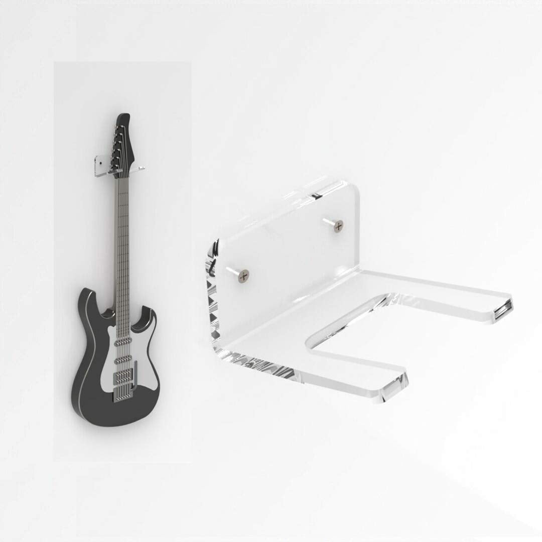 Leilin Guitar Wall Mount Guitar Wall Hanger Guitar Stand|Acrylic Wall Mount Rack For Guitar Violin Ukulele 1 Pieces