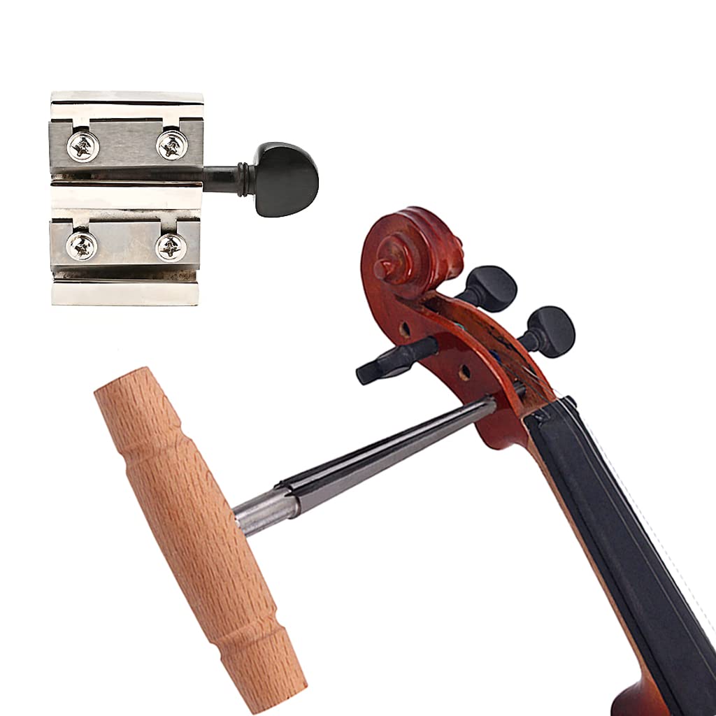 Violin Tuning Peg Reels Shaver & Reamer Set, Enlarged Shaving Tools For 3/4 4/4 Size Violin, Tapered 4 Fluted Pin Hole Reamer