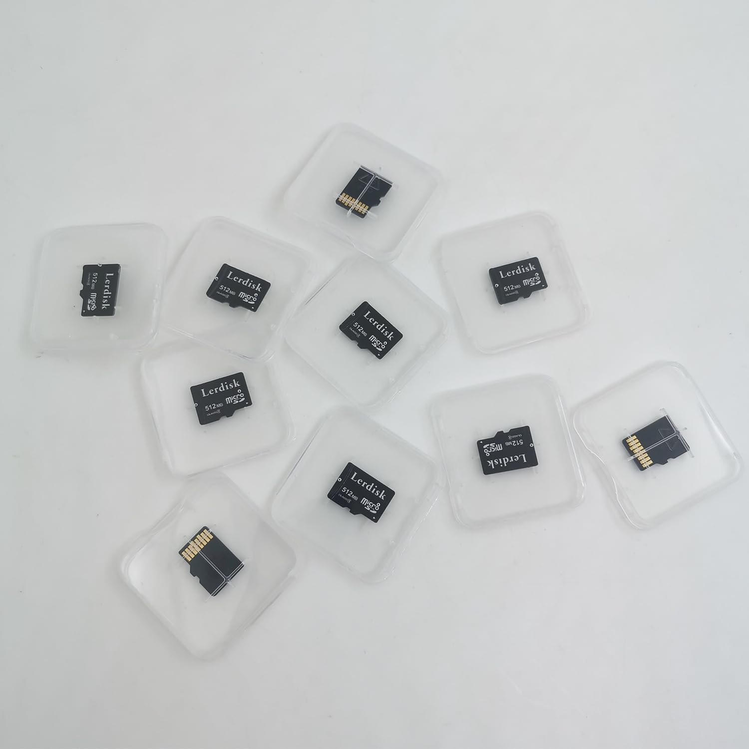 Lerdisk Factory Wholesale Micro Sd Card 512Mb Pack Of 10 In Bulk Small Capacity For Small Files Only,Not Suitable For Camera,Pho