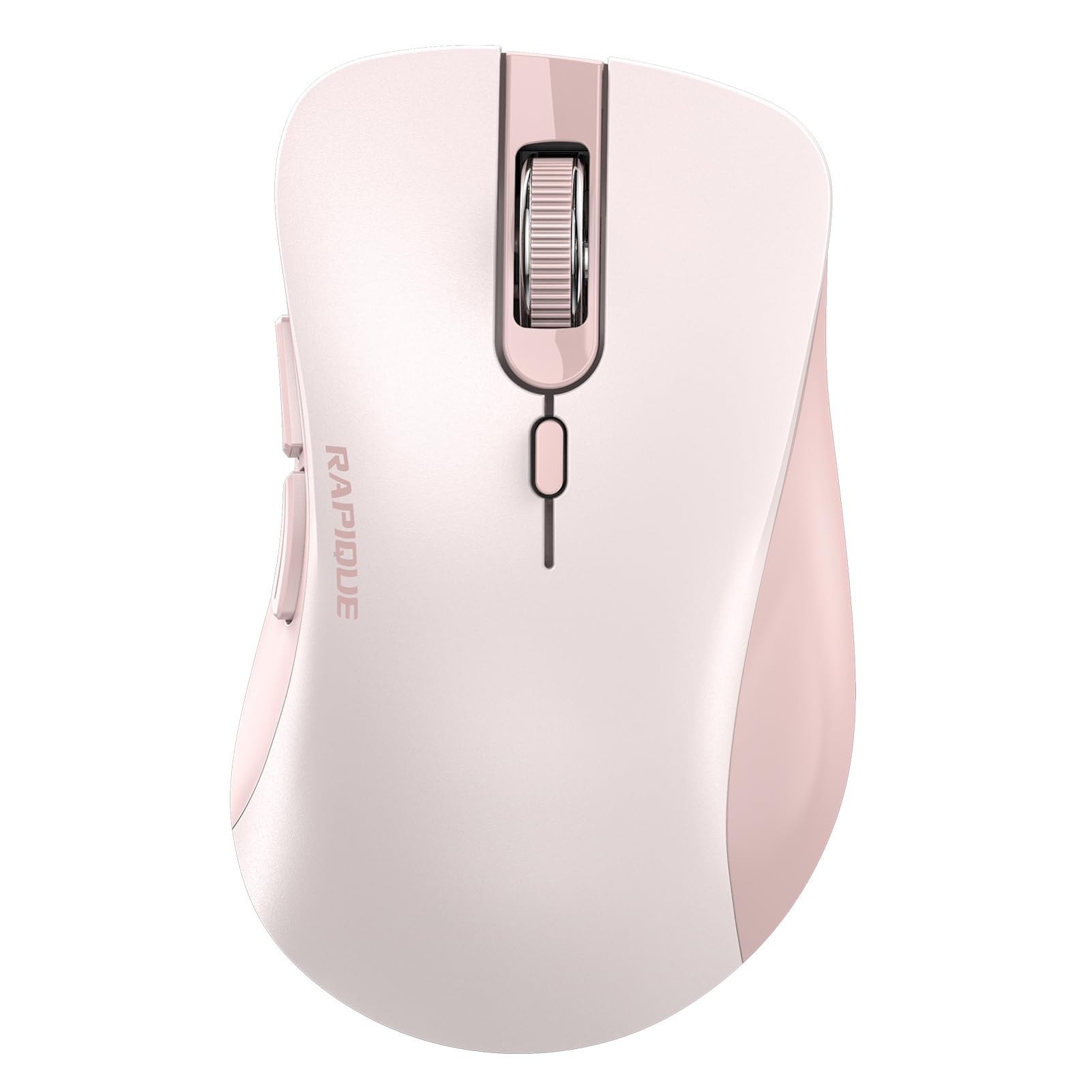RAPIQUE Bluetooth Wireless Mouse - Dual Bluetooth & 2.4 GHz USB Receiver, Ergonomic Design, Quiet Clicks, Low Power - Multi-Devi