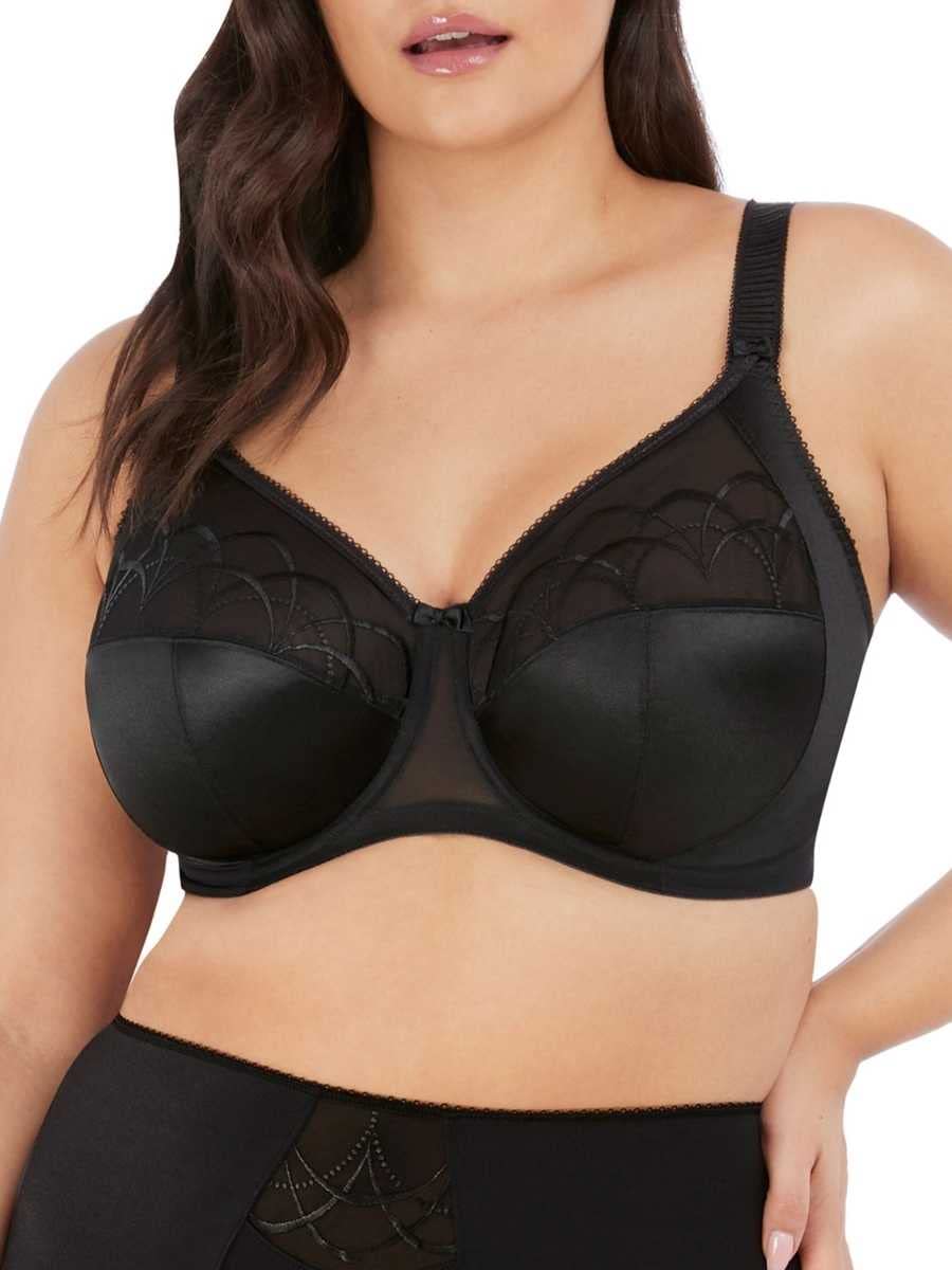 Elomi Womens Plus Size Cate Underwire Full Cup Banded Bra,Black,36Jj Uk36N Us