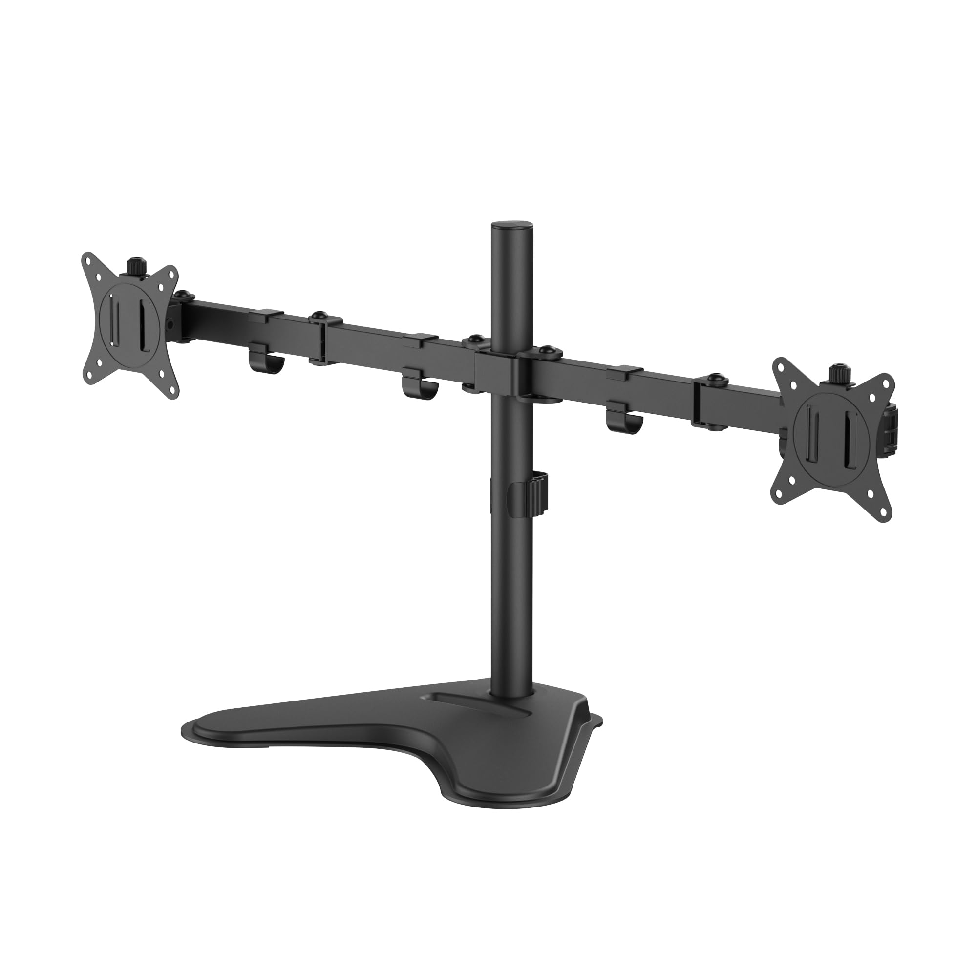 SIIG Articulated Freestanding Dual Monitor Desk Stand - 13-32 - Max Load 19.8 lbs - 75x75mm/100x100mm(CE-MT1U12-S1)