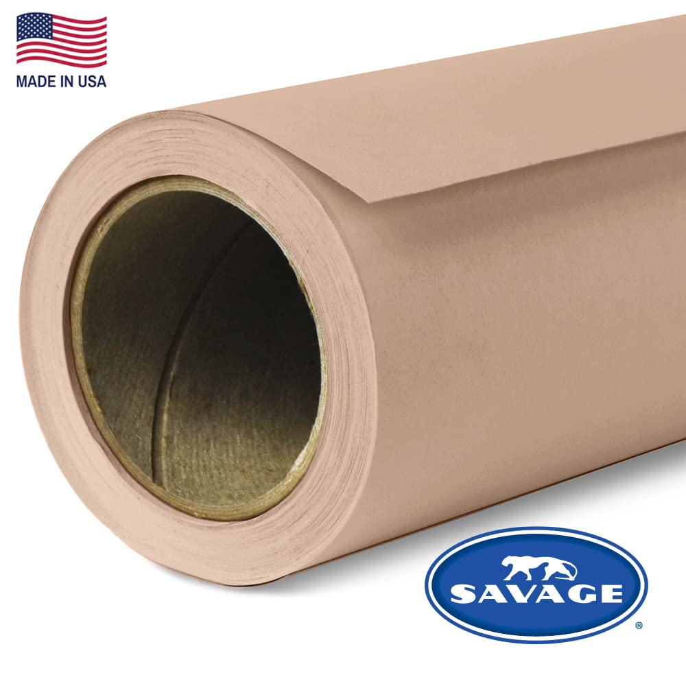 Savage Seamless Paper Photography Backdrop   Color #53 Pecan, Size 53 Inches Wide X 36 Feet Long, Backdrop For Youtube Videos, S