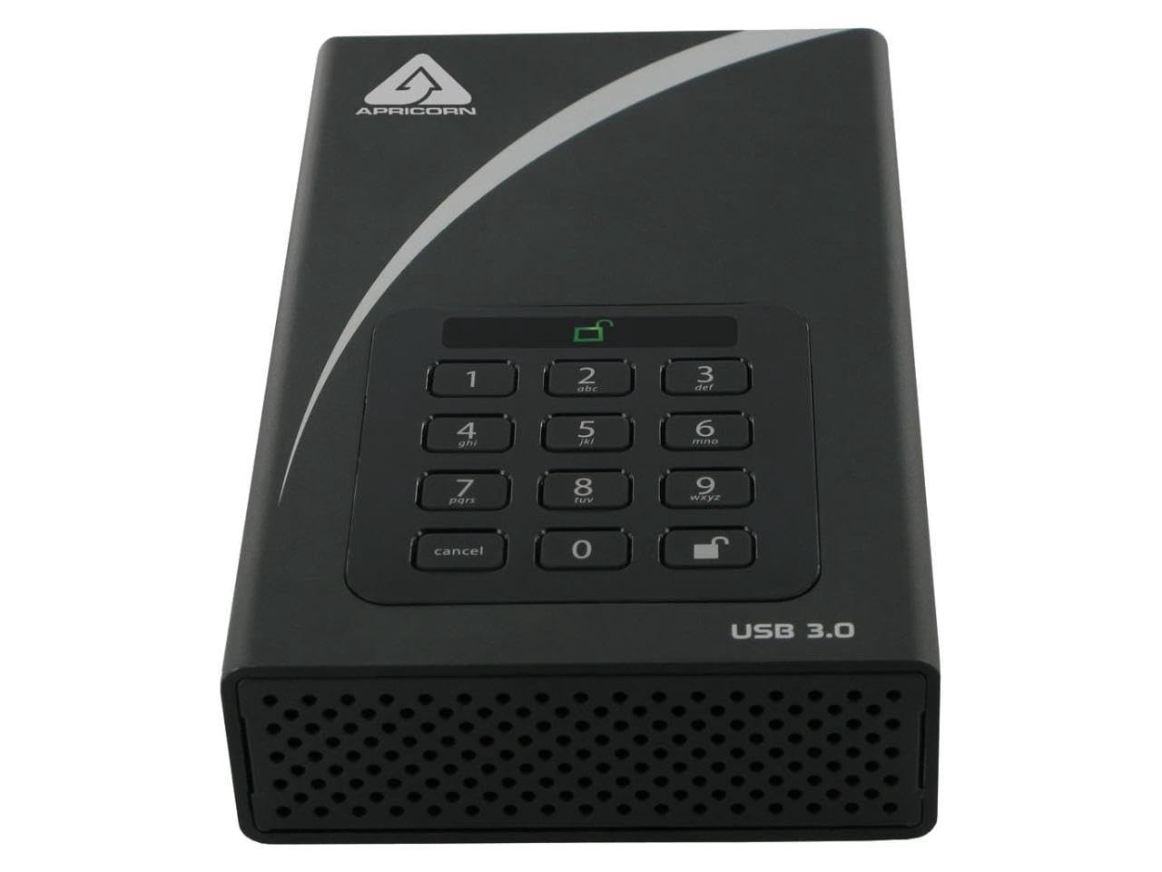 Apricorn 4TB Aegis Padlock DT 256-bit Encryption USB 3 Hard Drive (ADT-3PL256-4000)