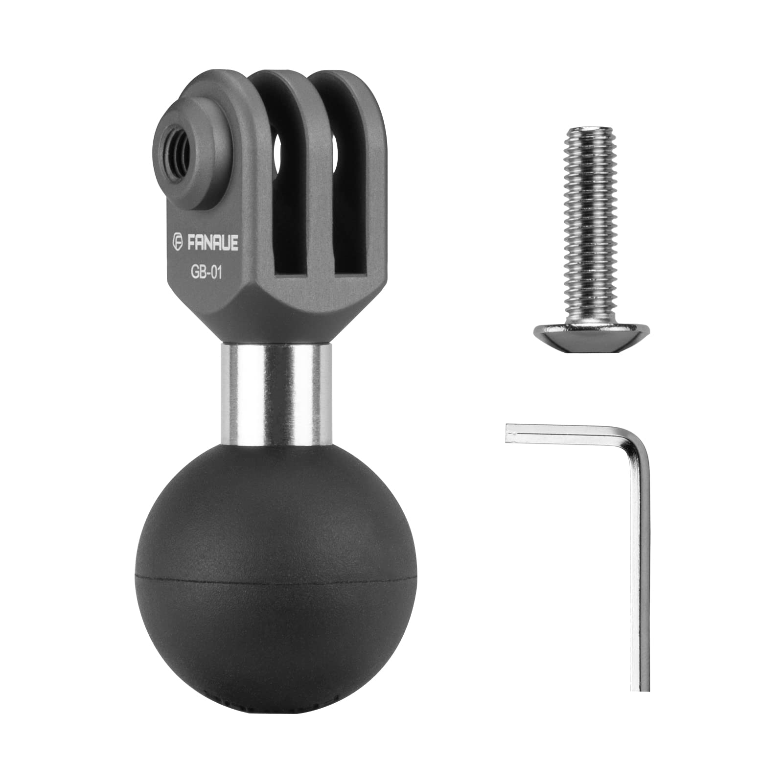 Fanaue Gb 01 Action Camera Universal Ball Adapter Interface 1'' Ball Assembly,Compatible With Gopro Hero 9/10/11 And Other Brand