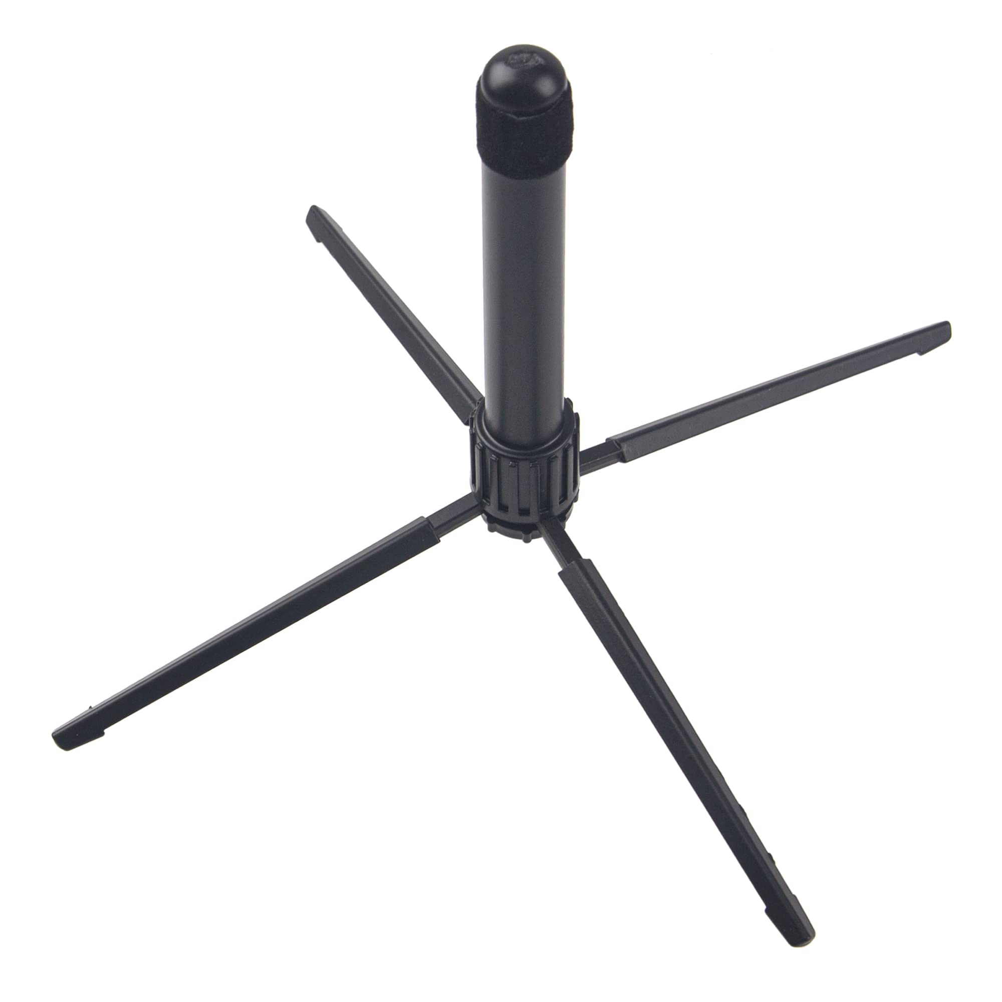 1Pcs Yootones Portable Flute Stand Holder Foldable Support 3 Leg Stand Compatible With Flute Wind Instrument Accessory (Black)