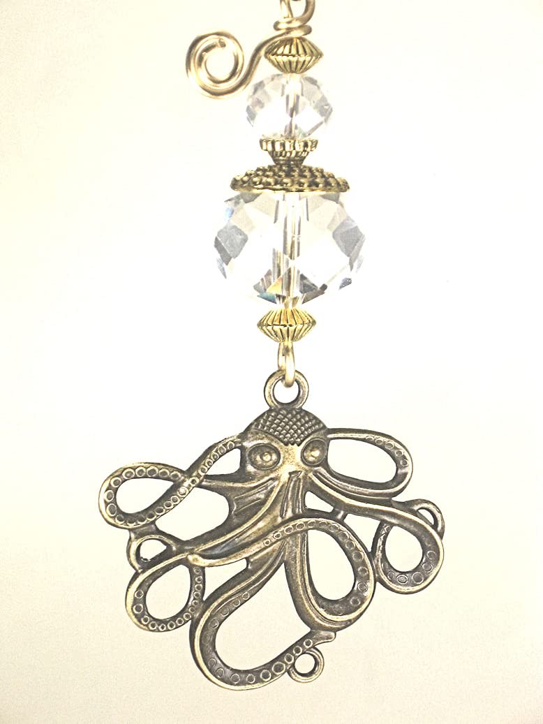 Octopus Giganticus Brass And Glass Ceiling Fan Pull