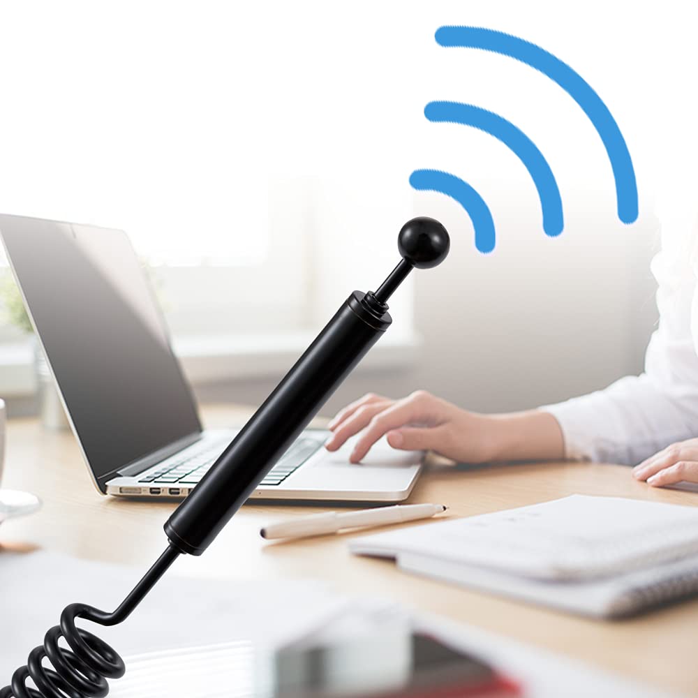 Pobady Wifi Antenna 2.4G /5G/5.8G Dual Frequency 12Dbi Mimo Omnidirectional Signal Booster Magnetic Base Rp Sma Adapter 1.5M 4.9