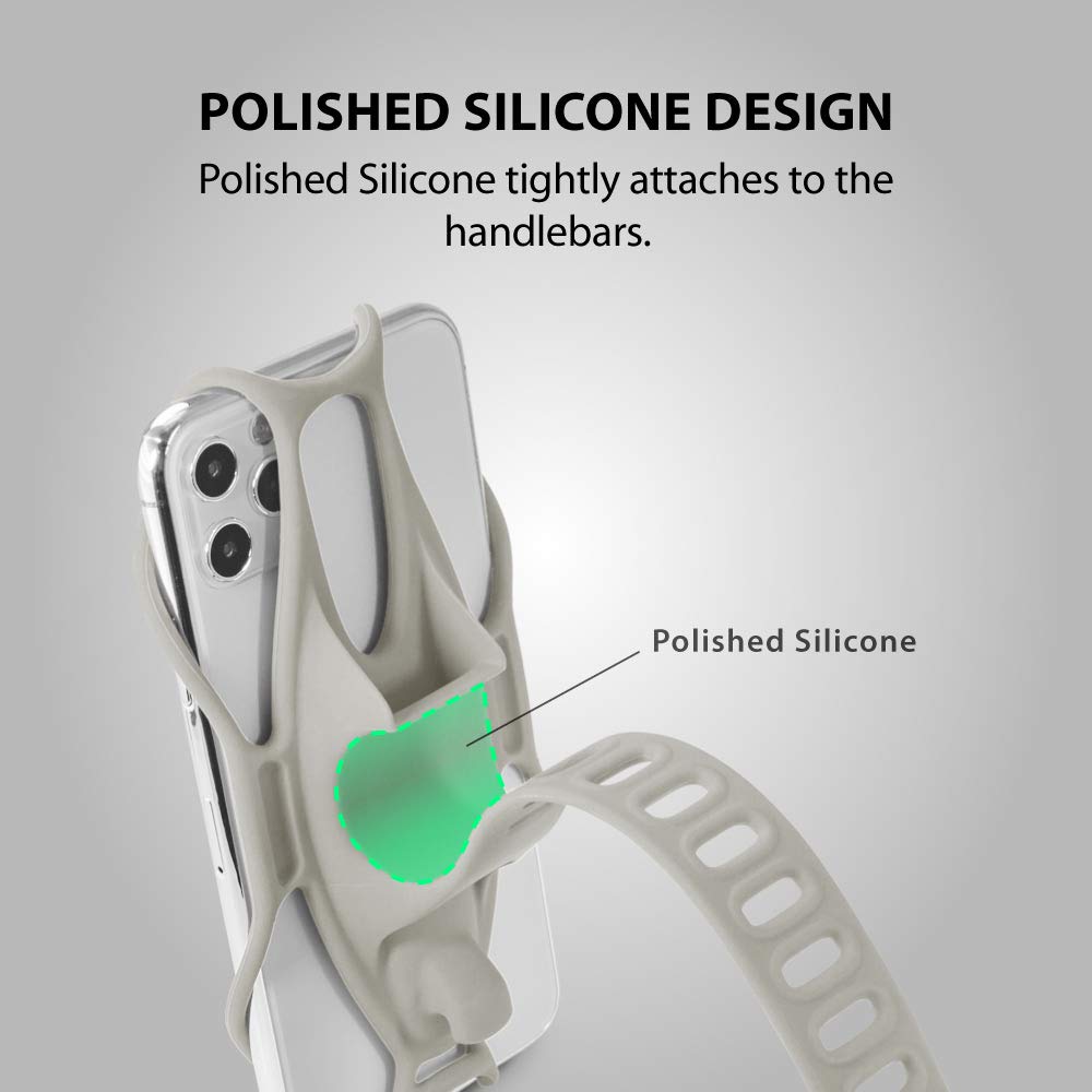 Bone Bike Tie 3, Bike Cell Phone Mount For Handlebar, Scratch-Free Silicone Holder With Anti-Slip Design, Universal Cycling Phon