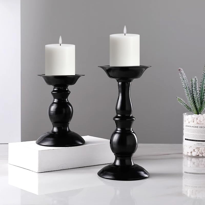 Volnyus Flameless Candles Set Of 2 (3X3 Inch) Flickering Led Real Wax Candles Battery Operated With Remote Control Timers For Fi