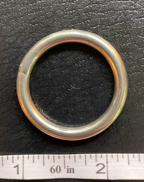 4 Pieces Stainless Steel 316 Round Ring Welded 5/32'' X 1'' (4Mm X 25Mm) Marine Grade O   Ring Anillo Redondo