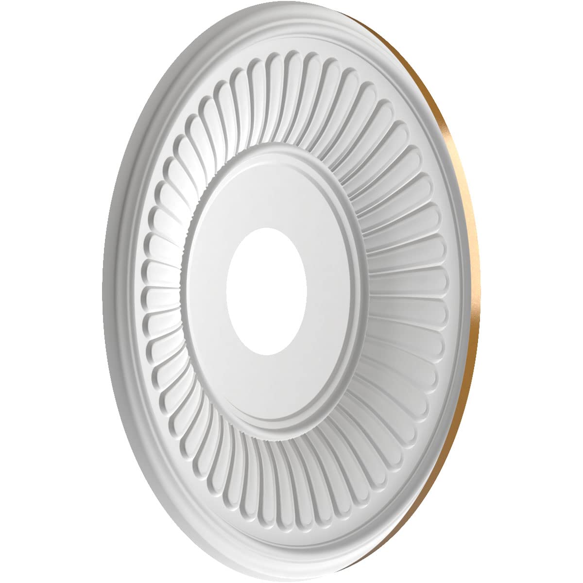 Ekena Millwork Cmp16Bedvg Berkshire Thermoformed Pvc Ceiling Medallion (Fits Canopies Up To 7), 16Od X 3 1/2Id X 1P, Universal A
