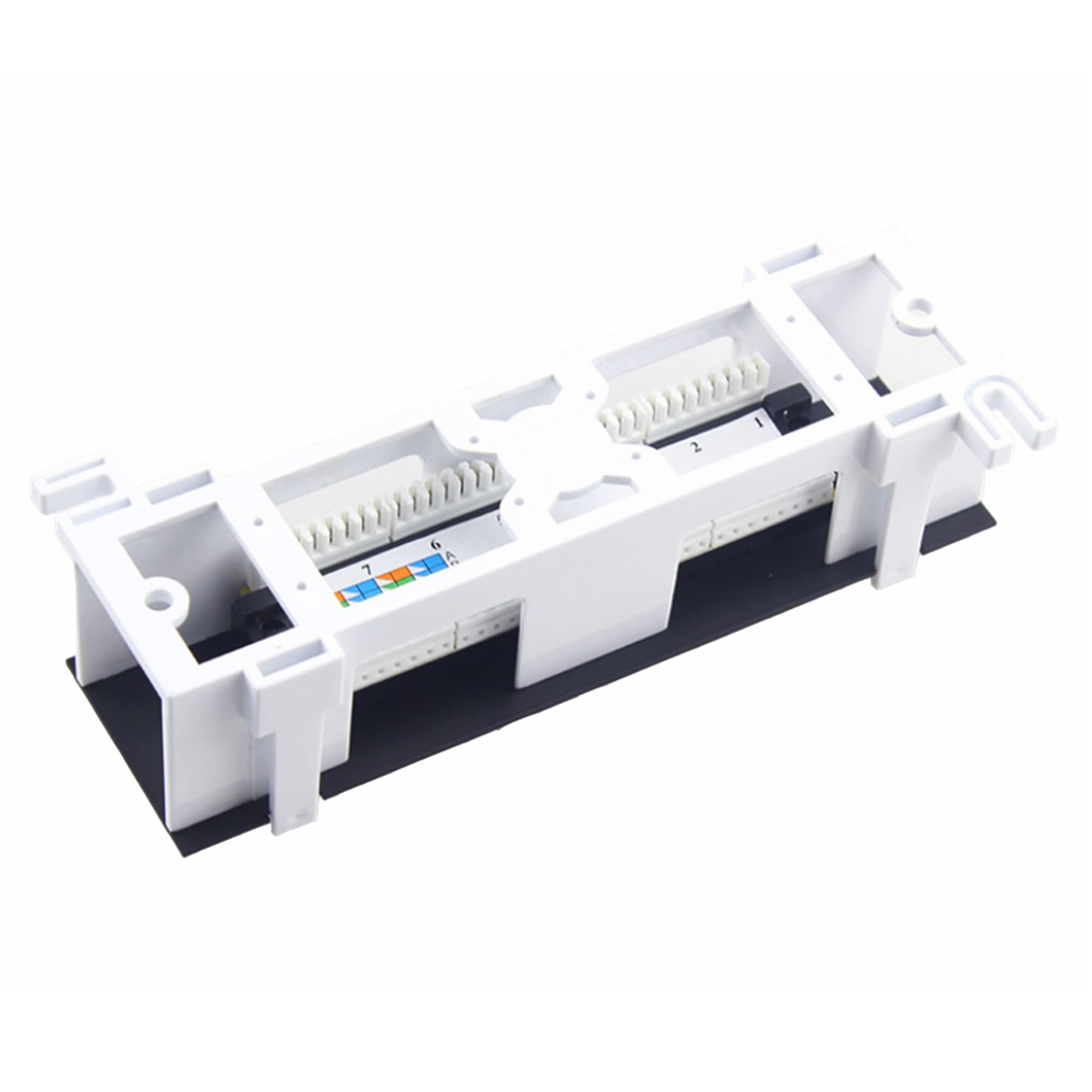 Yankok [Cat5/5E 8 Port Patch Panel] Unshielded With Coded T568A/B Wiring For Rj45 Network Cables Rack/Wall Mount 1U (Come With B