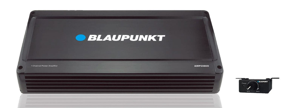 Blaupunkt Amp5000D Car Amplifier 1 Monoblock Class D With Remote Subwoofer Level Control, 5000W