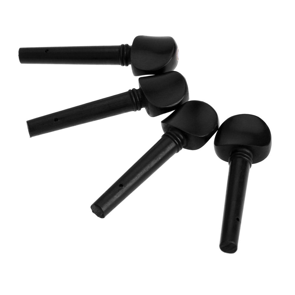 Andoer 4/4 Size Violin Fiddle Tuning Peg 4Pcs Set Ebony Wooden Replacement