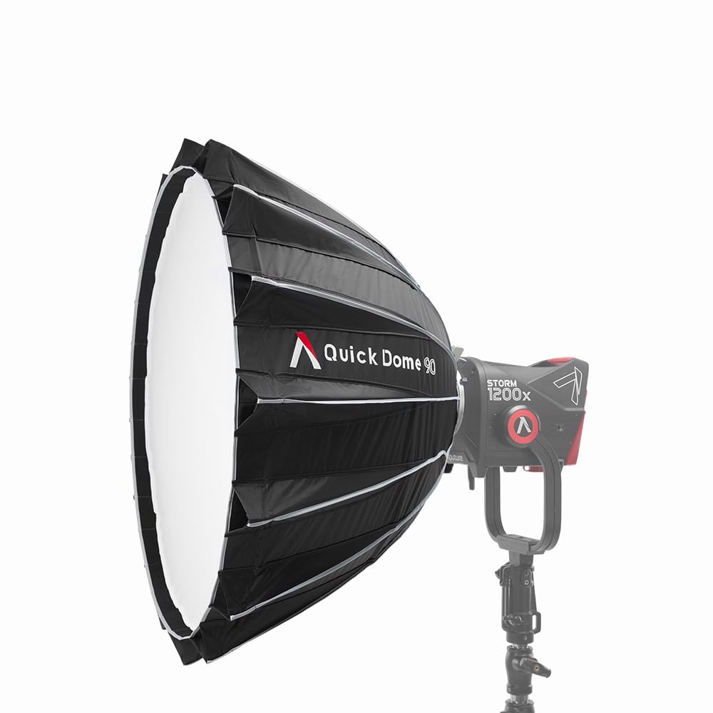 Aputure Quick Dome 90 Circular Bowens Mount 35 Softbox with Quick Release Design, Diffusion, Light Control Grid, & Carrying Bag