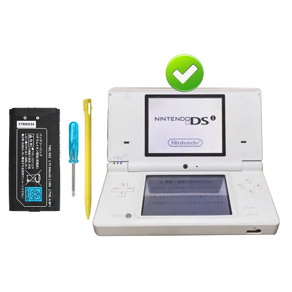 Ostent 840Mah Rechargeable Lithium-Ion Battery + Tool + Pen Pack Kit For Nintendo Dsi Ndsi
