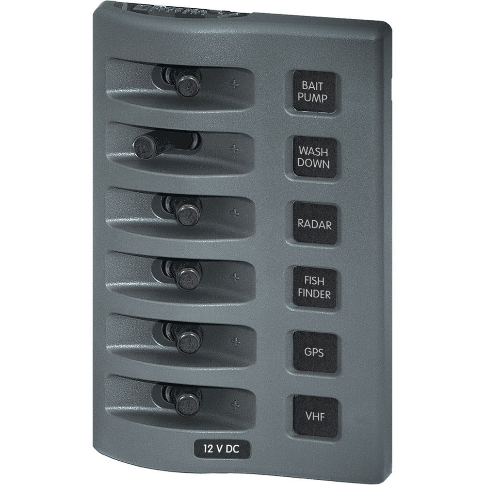Blue Sea 4307 Weatherdeck&Reg; 12V Dc Waterproof Switch Panel - 6 Position,WBAUVA001344332
