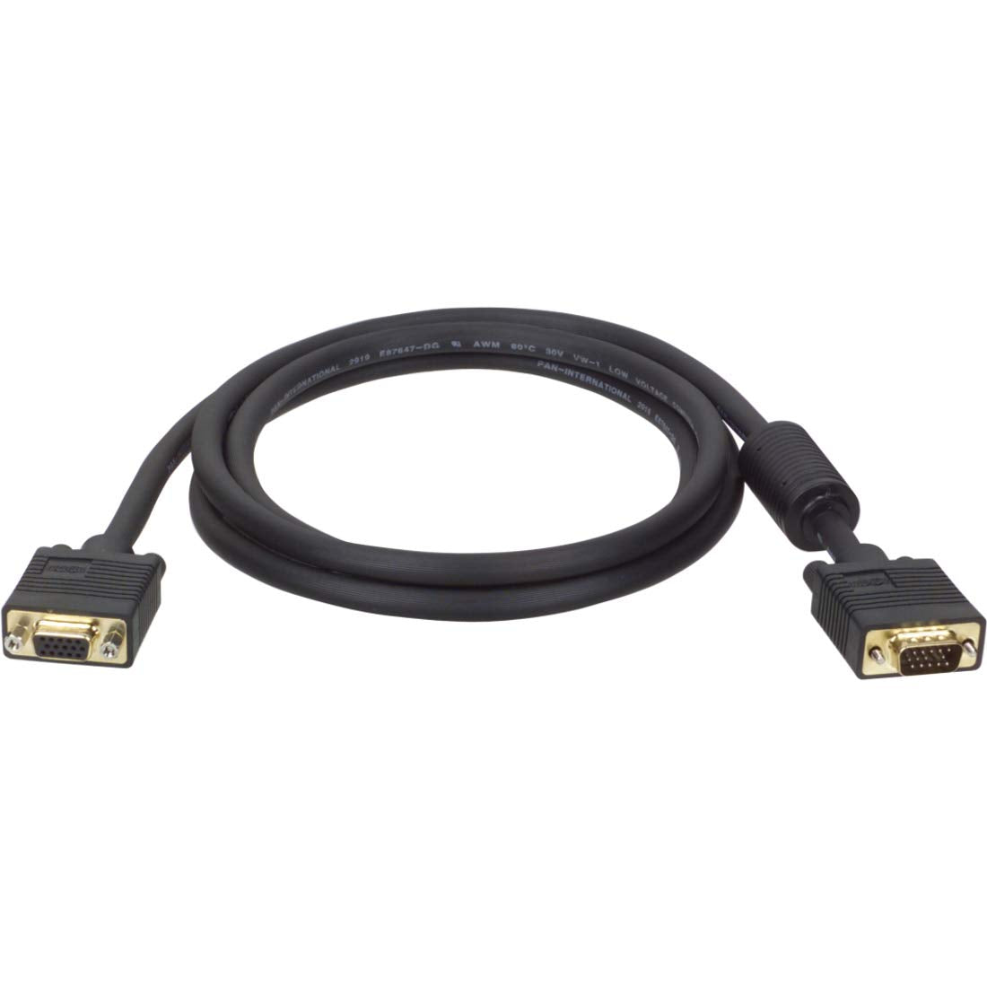Tripp Lite VGA Monitor Extension Cable RGB Coax High Resolution M/F, 2048 x 1536 (1080p) HD15, 10ft 10 (P500-010)