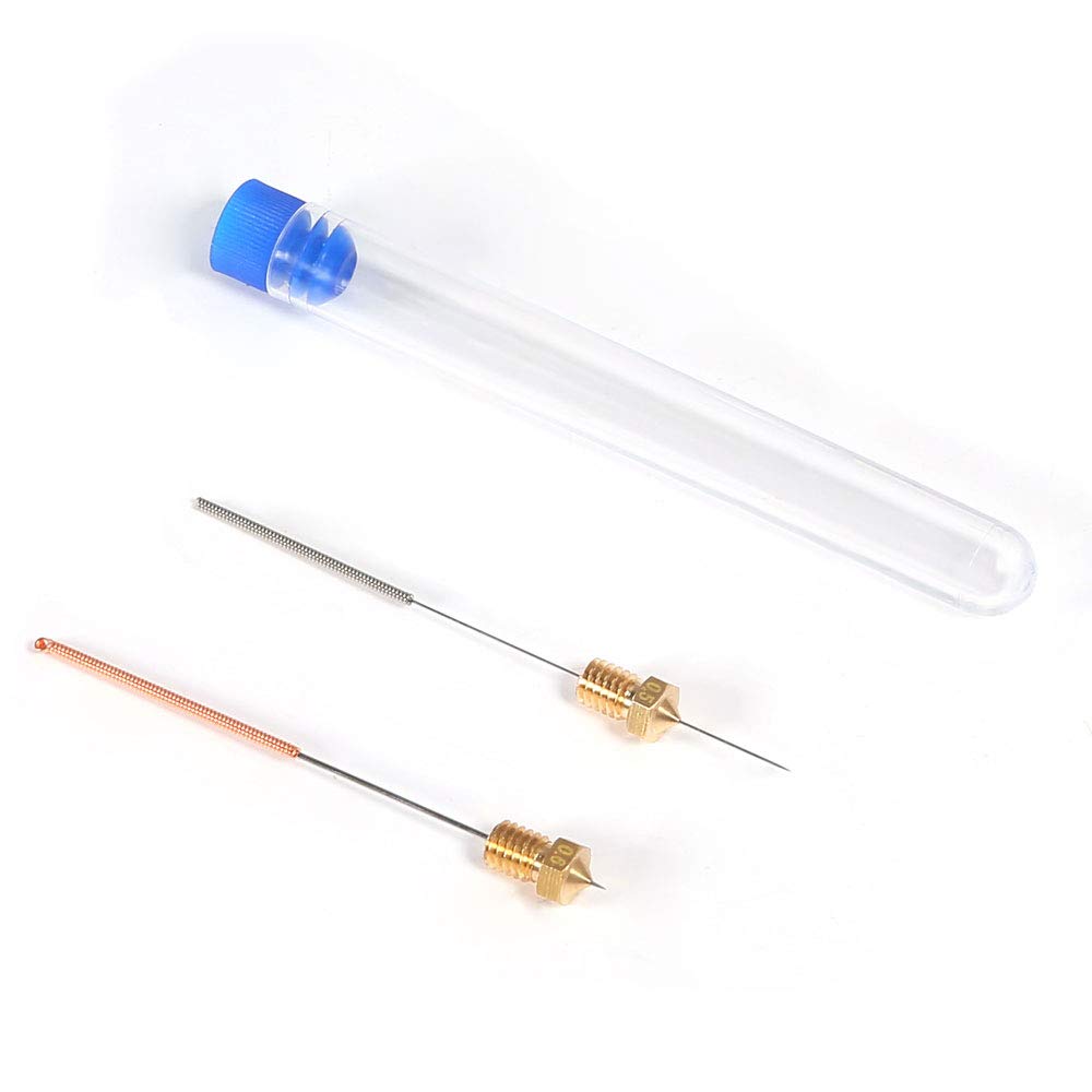 3D Printer M6 Nozzles With Cleaning Needles Kit, V6 V5 Brass Exruder Nozzle Print Head 1.75Mm Filament For E3D Makerbot, Assorte