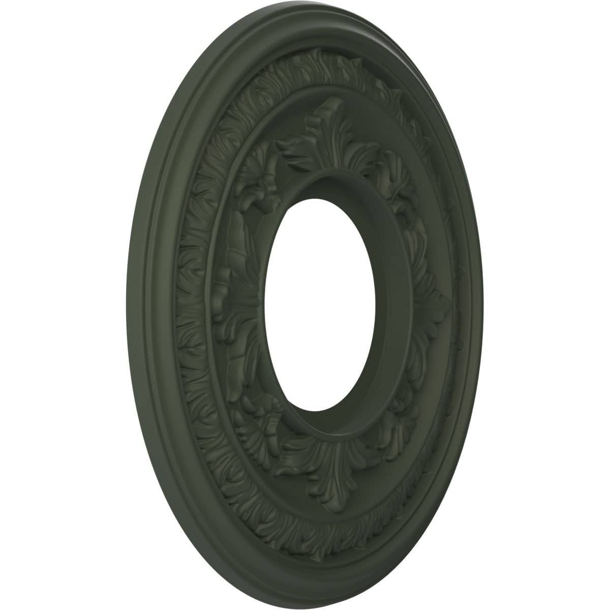Ekena Millwork 10Od X 3 1/2Id X 3/4P Baltimore Thermoformed Pvc Ceiling Medallion (Fits Canopies Up To 4 1/4), Ultracover Satin