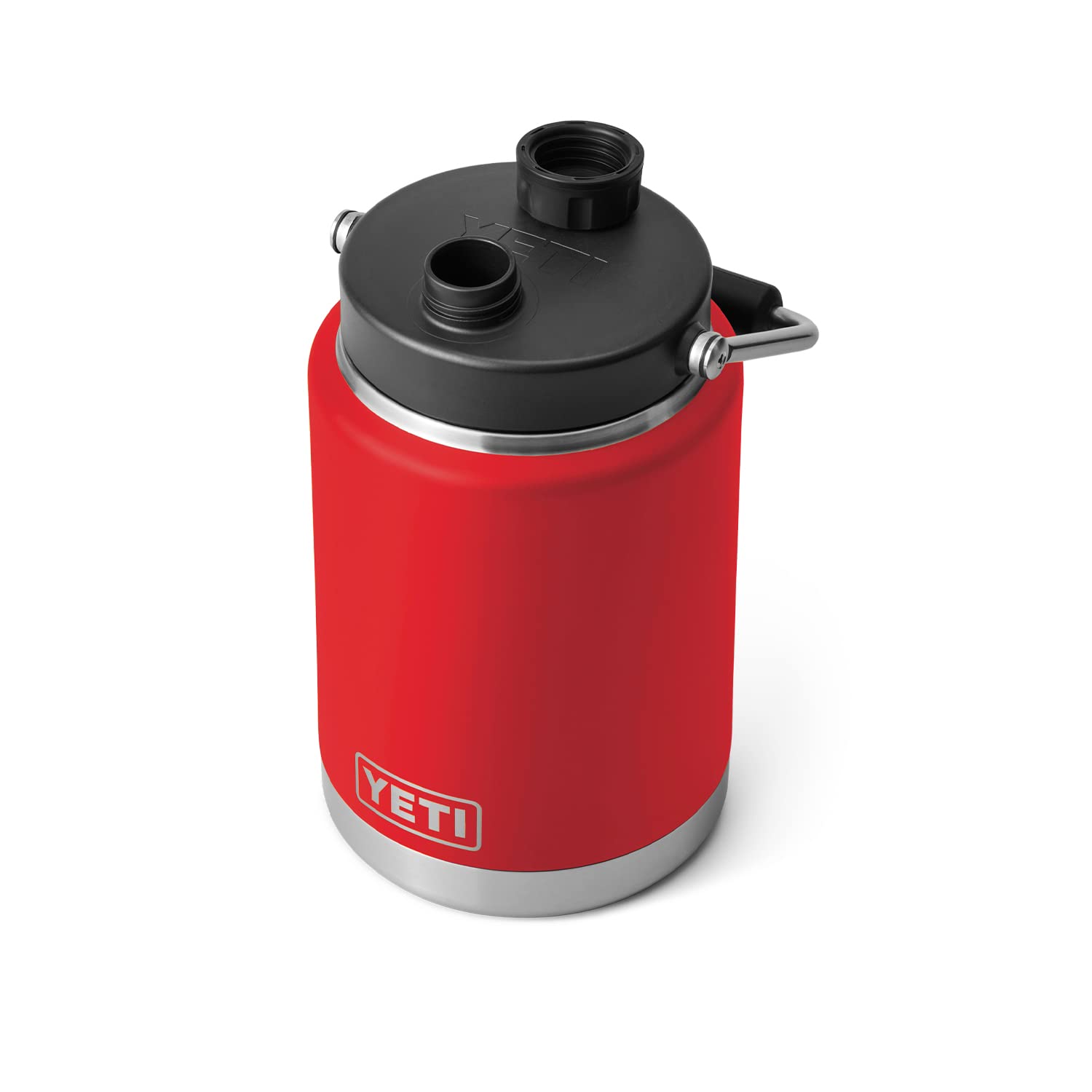 Yeti Rambler Half Gallon Jug, Vacuum Insulated, Stainless Steel With Magcap, Rescue Red