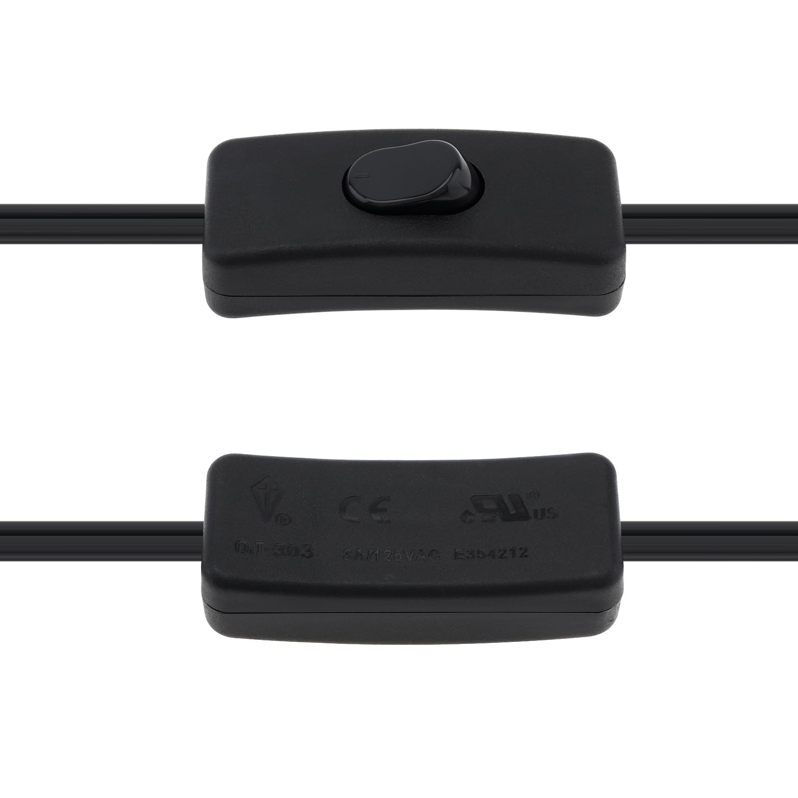 Rtnlit 8Ft Lamp Cord With On/Off Button Switch And Polarized Plug, Stripped Ends Ready For Wiring, 18Awg Spt 2 Replacement Power