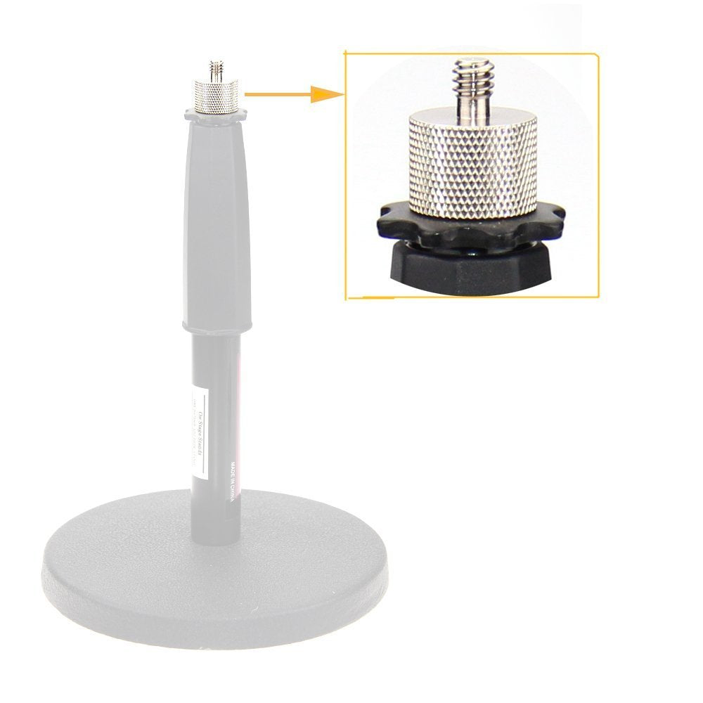 Camvate Thread Adapter Microphone Stand 5/8-27 Female To 1/4-20 Male For Camera Monitor - 1361