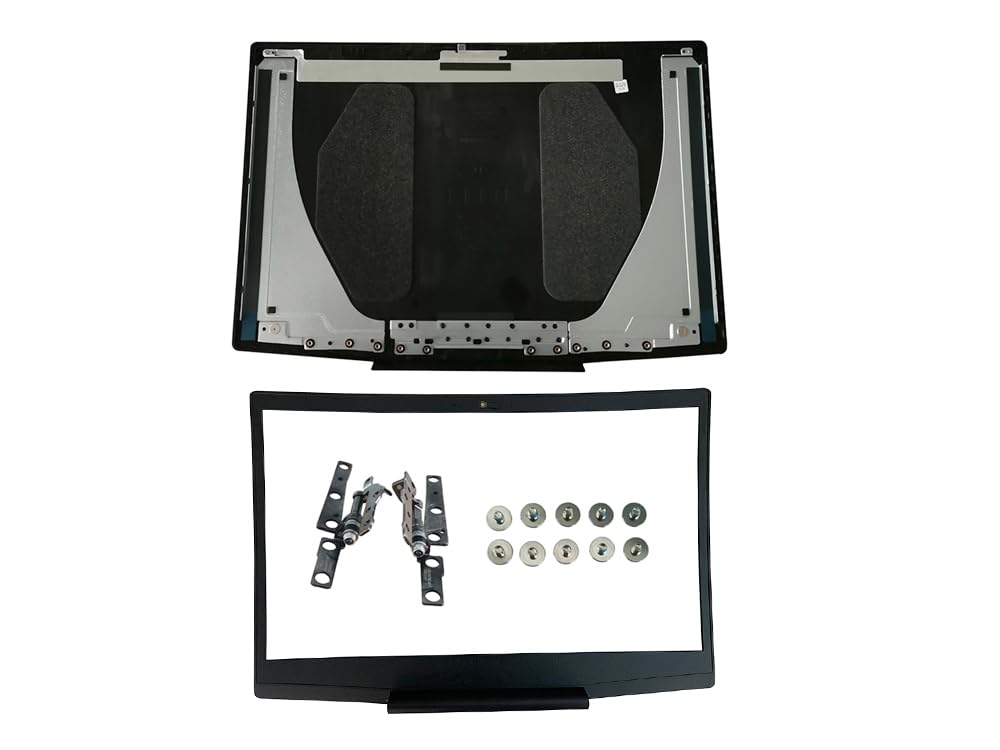 RGBBYTE Blue Logo LCD Back Cover & Front Bezel& Hinges Set G3 15 3590 for Dell G3 15 3500 Gaming Laptop 747KP 0747KP Black LCD T