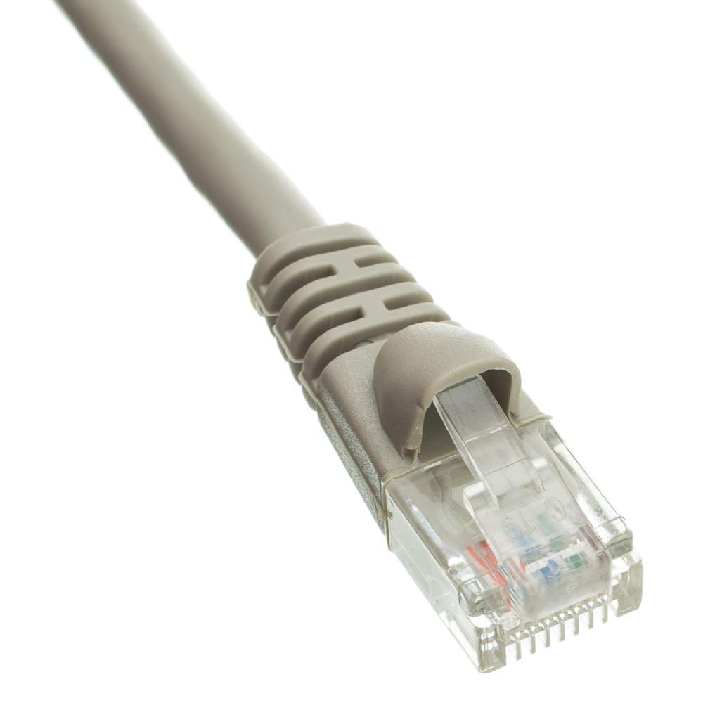 Cablewholesale 50 Foot Gray Cat6A Ethernet Patch Cable, Snagless/Boot With Rj45 Connector, 500 Mhz, 24 Awg, Utp(Unshielded Twist