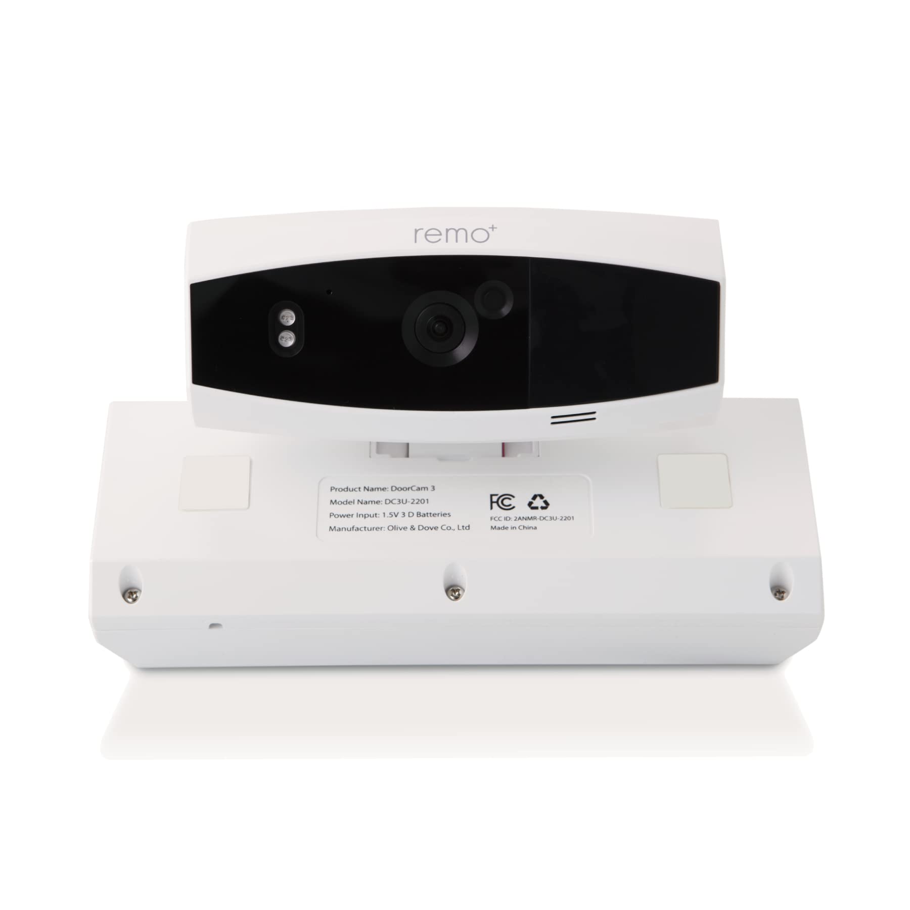 Remo+ DoorCam 3 OverTheDoor Wireless Security Camera System with No Subscription 3Day Rolling Video Storage, 1080p HD Video, 