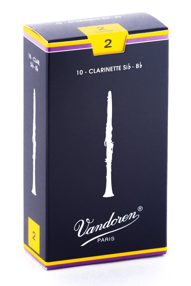 Vandoren Cr102 Bb Clarinet Traditional Reeds Strength 2; Box Of 10