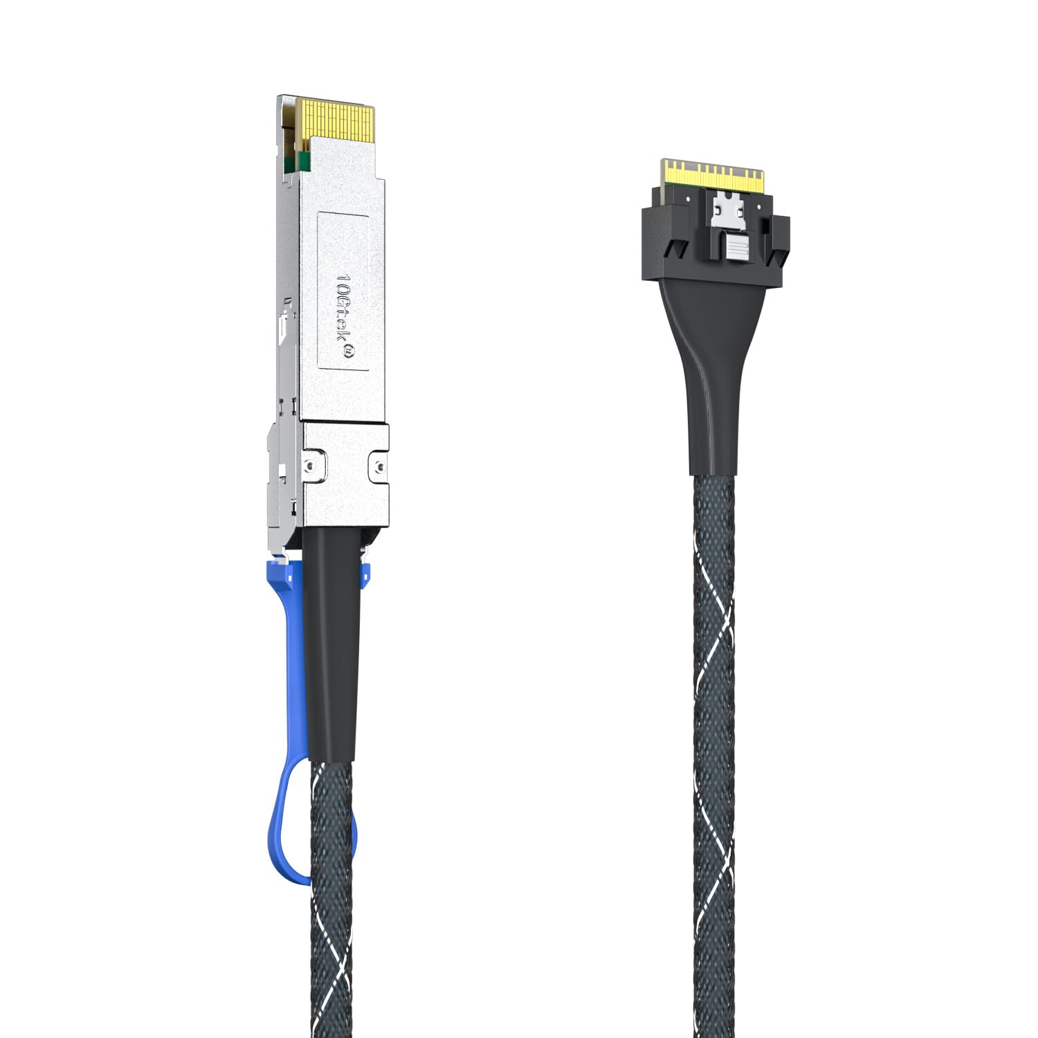 10Gtek 200G Qsfp Dd To Slimsas 8I Cable, Qsfp Dd To Sff 8654, Sas4.0, 0.5 M