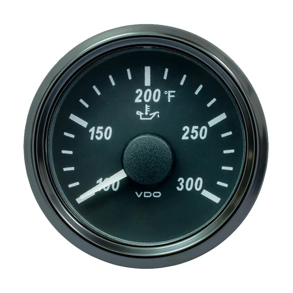 Vdo Singleviu 52Mm (2-1/16'') Oil Temp. Gauge - 300 F - 322-18 Ohm,WBAUVB08M25W153