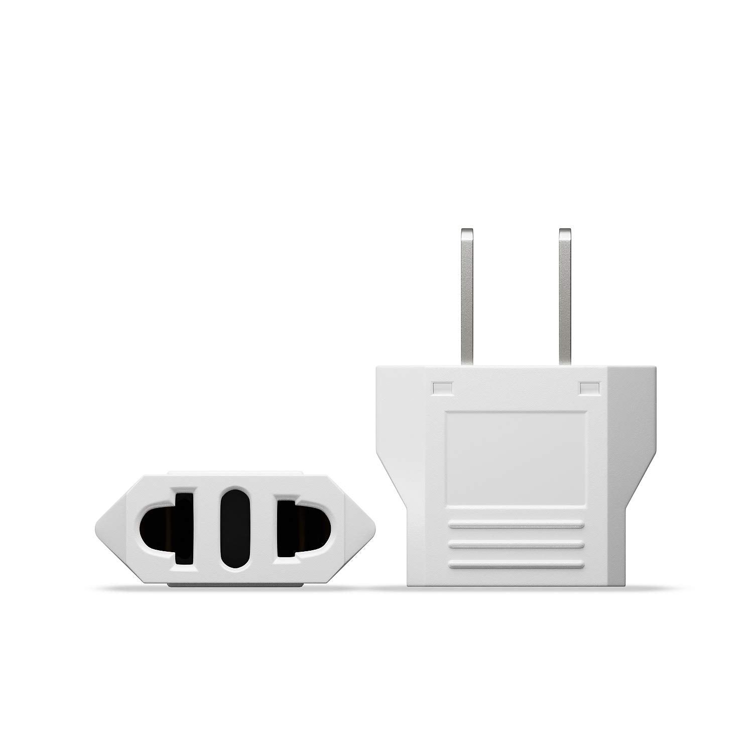 European To Us Plug Adapter, Unidapt Eu To Us Plug Adapter, Europe To Usa Plug Adaptor, 220V To 110V Plug Pin Converter, Travel Adapters European To American, Canada, Mexico, Type A, 2 Pack