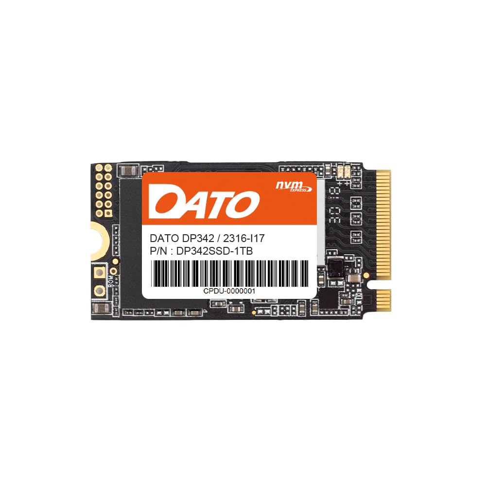 Dato M.2 2242 Ssd 1Tb, Pcie Gen3X4 Nvme 1.3 Internal Solid State Drive, Up To 2500/1800 Mb/S, Dp342 Series