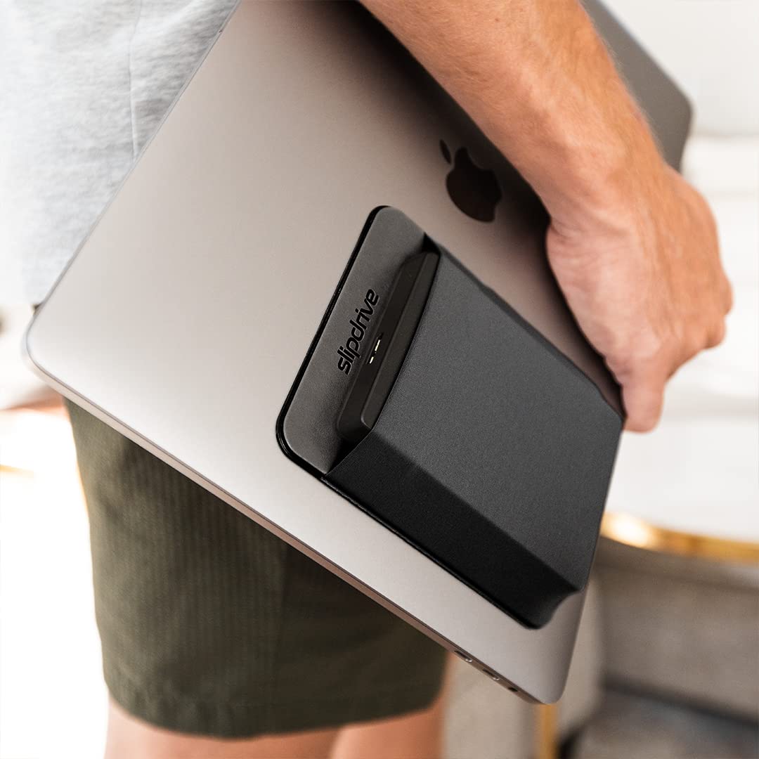 Slipdrive   Portable Hard Drive Sleeve For Laptop   Hdd Hard Disk Drive   Reusable Adhesive   5.5    X 4.5    Stick On External