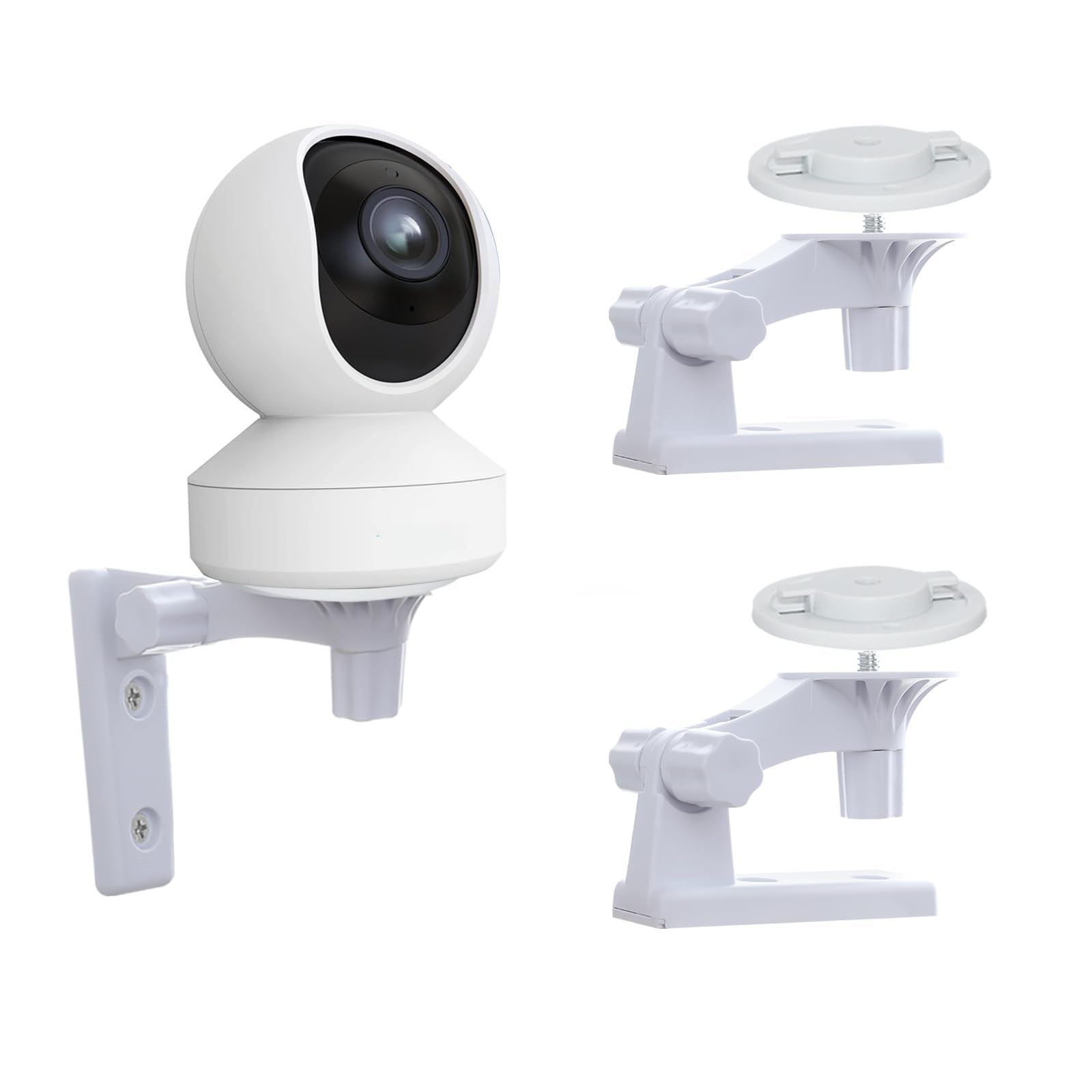 Tekcam Camera Wall Mount Compatible With Reolink E1 Pro/E1, 180� Adjustable Ceiling Camera Mount, Corner Camera Mount With Mounting Plate, Drill Installation, 2 Pack, White