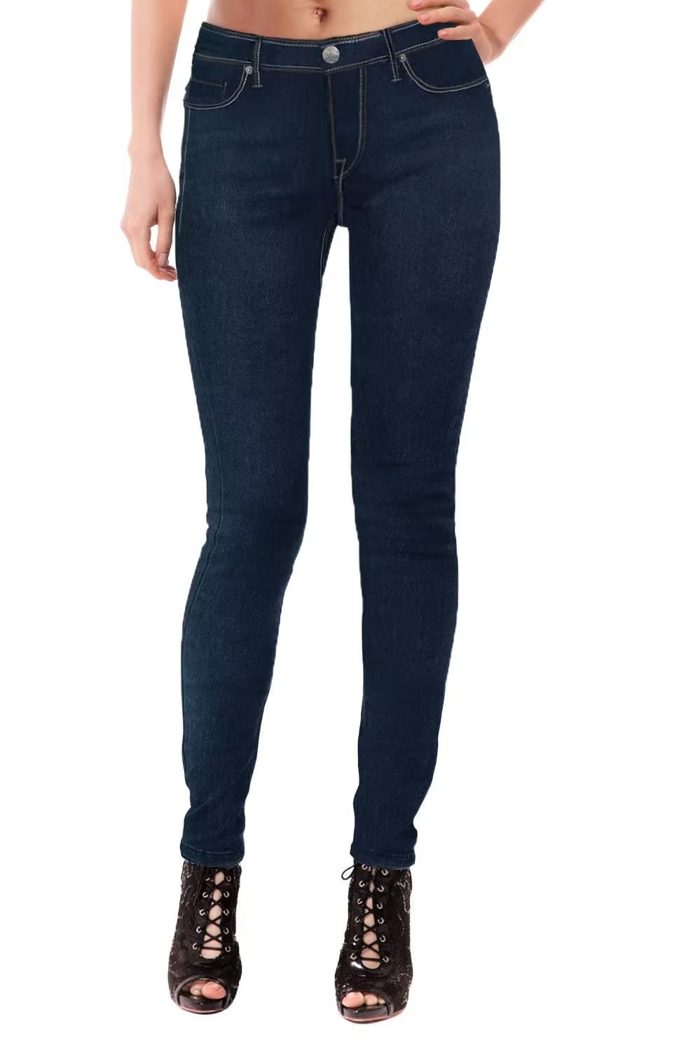 Hybrid  Company Womens Super Comfy Stretch Denim 5 Pocket Jean P22885Skx Blueblack 14L