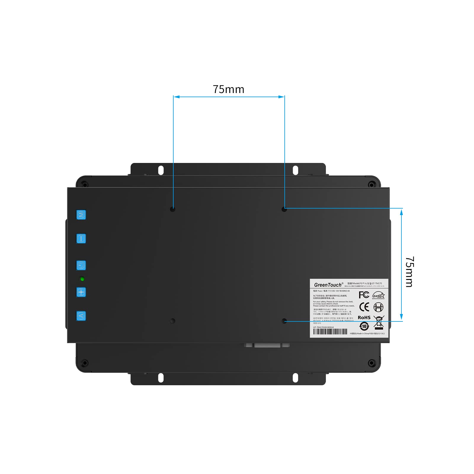 Greentouch 8 Inch Open Frame 1024X600 Hdmi Pcap Touch Monitors For Consumer, Retail Pos, And Hospitality Markets