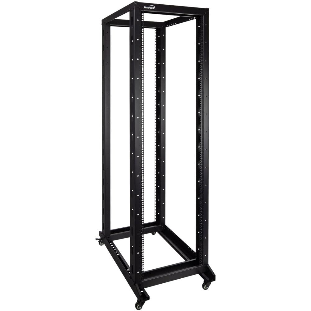 Navepoint 42U 4 Post Server Rack   Open Frame Rack For 19 Inch Equipment, Adjustable Depth 4 Post Network Rack With Casters Whee