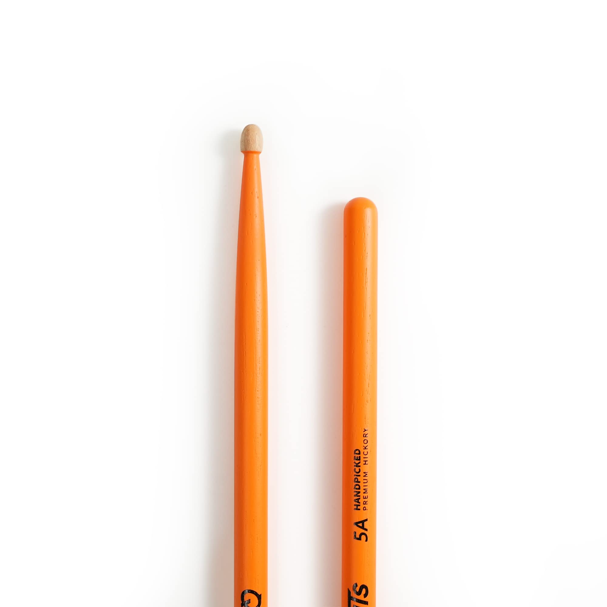Quigbeats Drum Sticks, Hickory 5A Drumsticks, Drumsticks For Adults & Kids 5A 6 Pairs  Orange