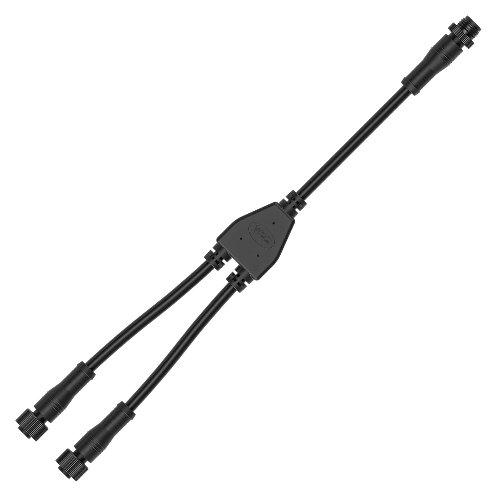Btf Lighting 5 Core 5 Pin Small Size Ip68 Y Shape 1 Male Divided 2 Female Spillter Connctor Black Plastics 22Awg 15Mm Metal Meta